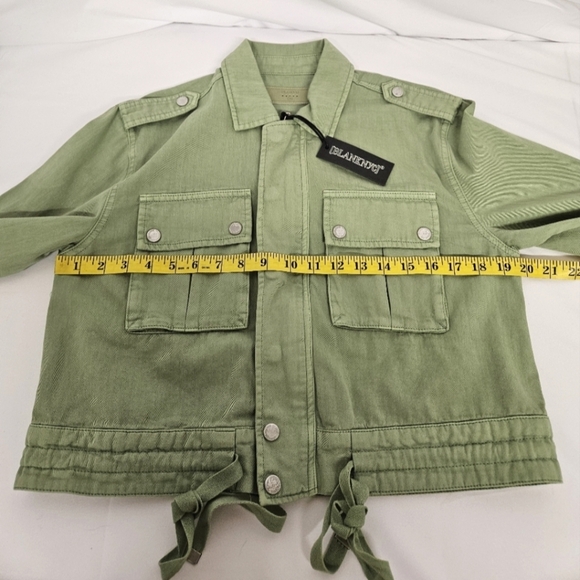 Blank NYC Twill Here And Now Cropped Utility Jacket In Green Size XS - Picture 10 of 11